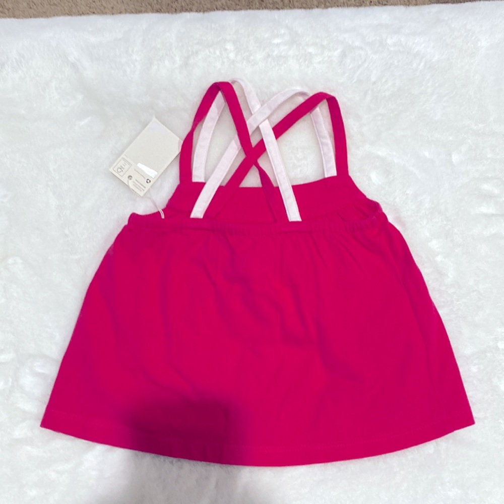 NWOT — Mini Boden Hot Pink & Light Pink Strappy Tank Top - Picture 4 of 5